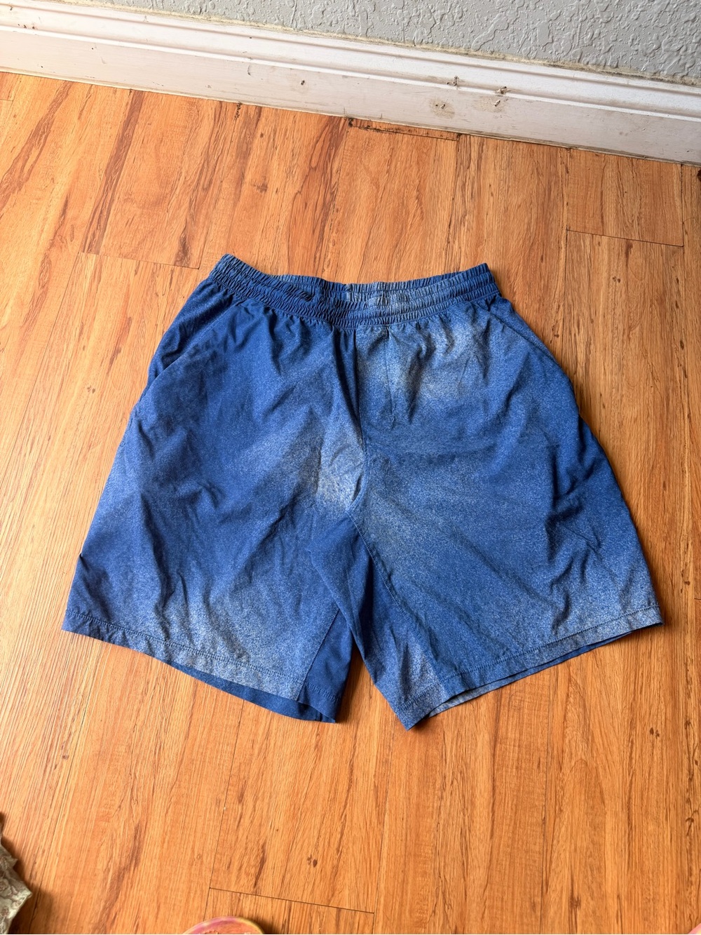 lululemon athletica Men's Heathered Navy Athletic Shorts